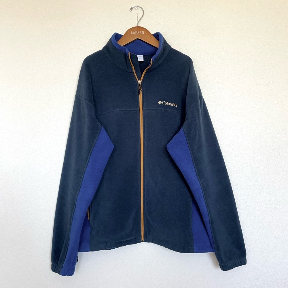COLUMBIA fleece shirt hoodie sweatshirt blue